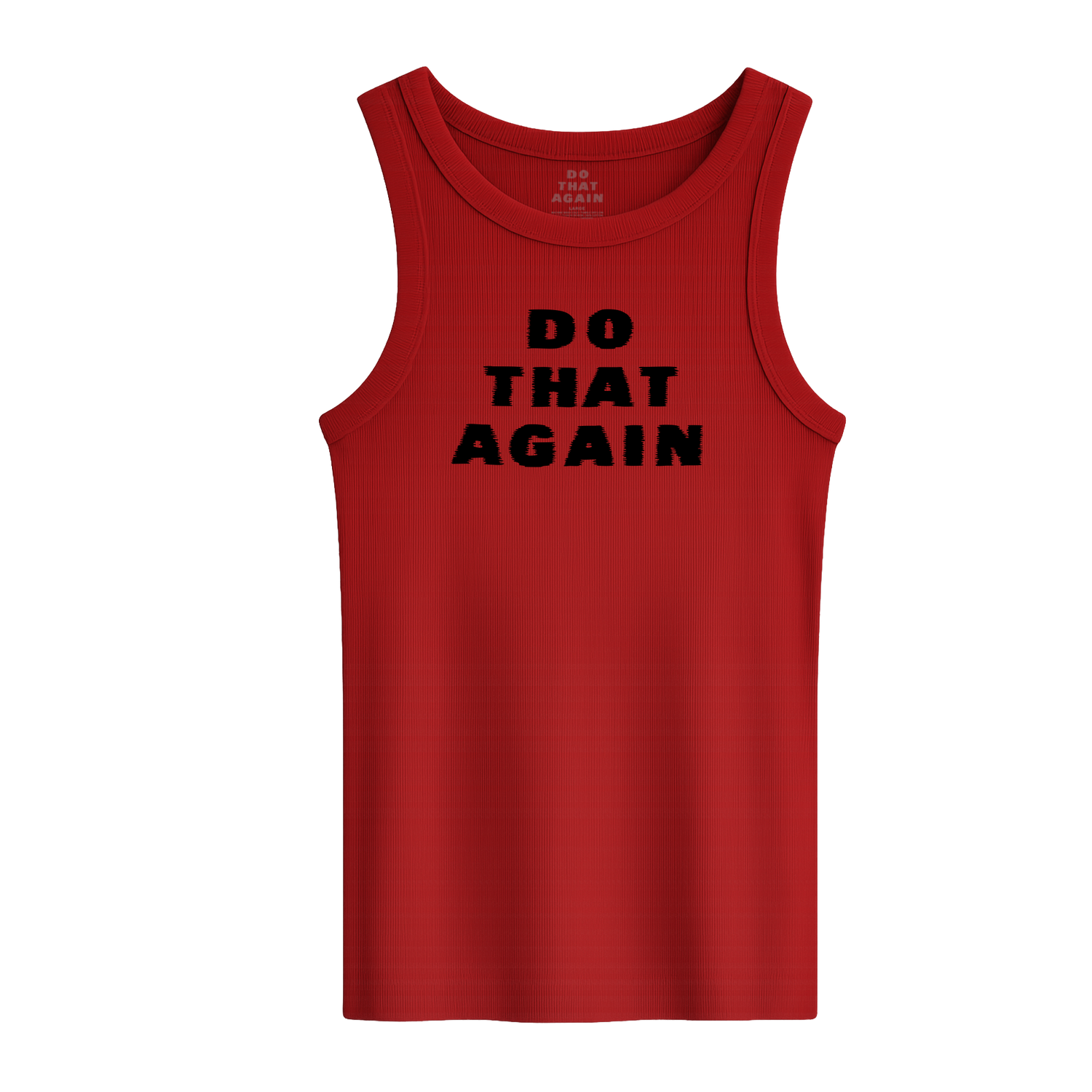 Do That Again Red Ribbed Tank (Set Of 3)