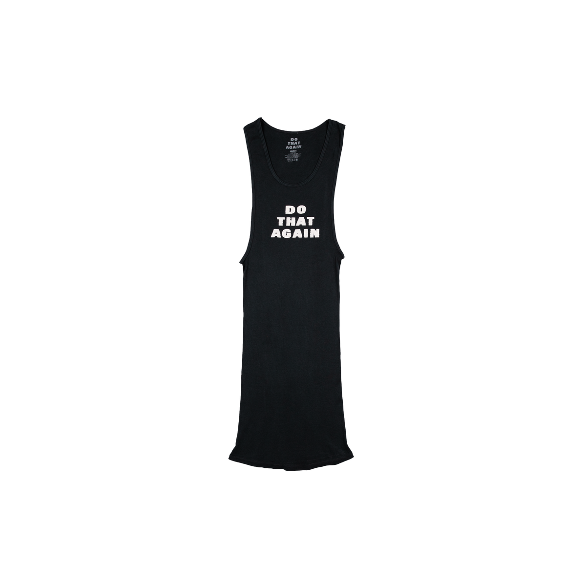 Do That Again Black Ribbed Tank (Set Of 3)