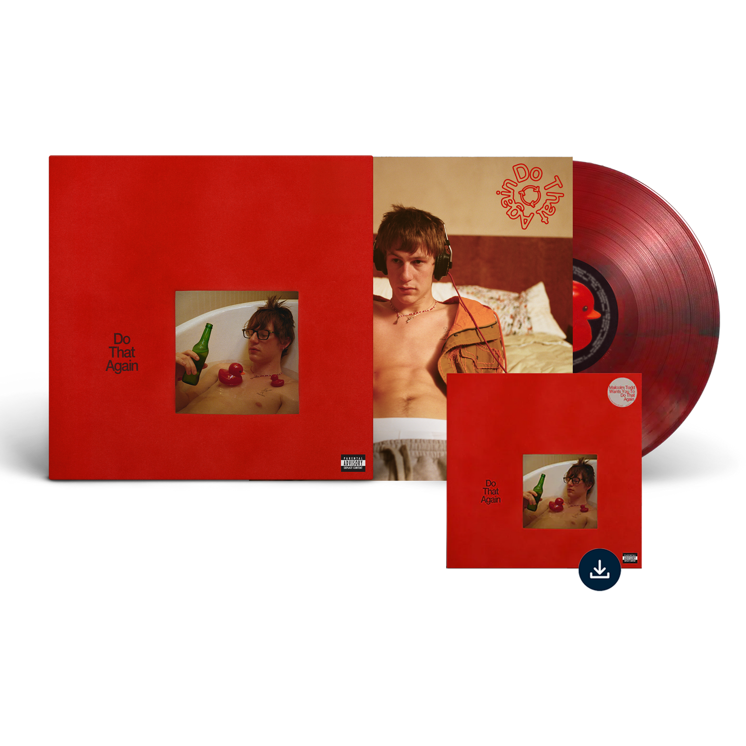 Do That Again Red & Black Splish Vinyl + Digital Download